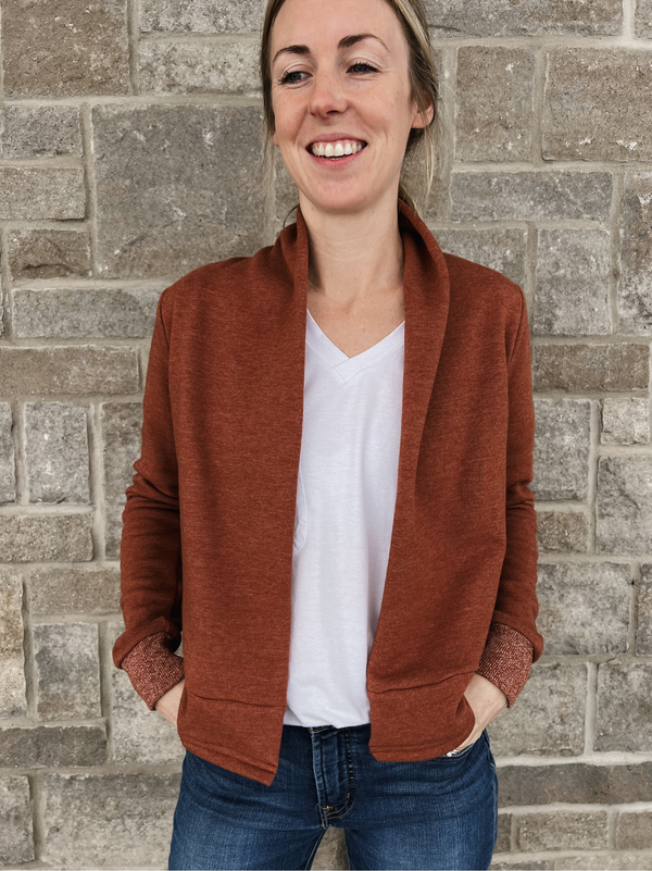 Women's Classic Dusk Sweater in Clay by Blondie Apparel🇨🇦 Final Sale main image 1