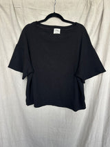 Tide Tee in Waffle - SAMPLE Medium Black