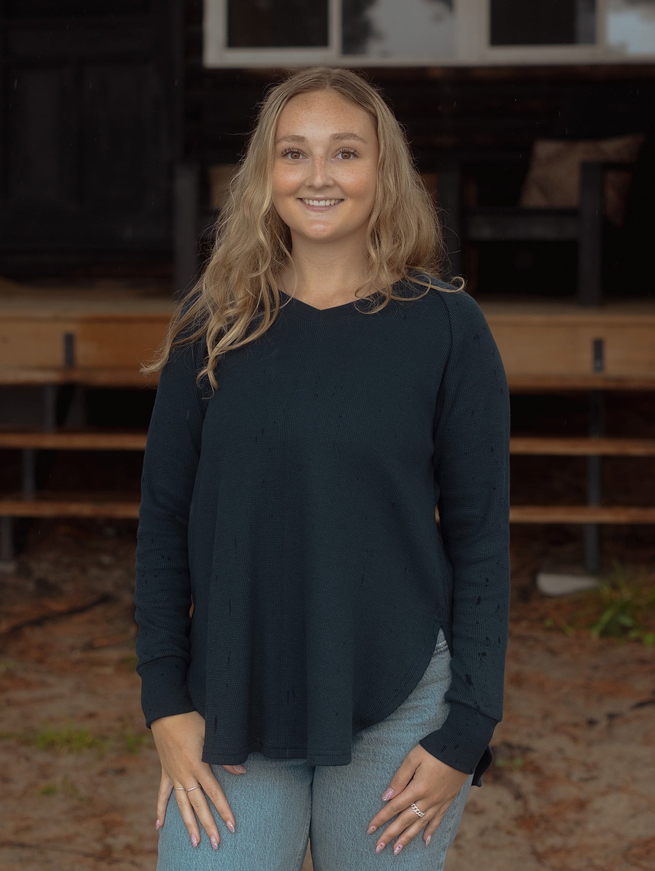 Willow Sweater in Waffle - DAMAGED – Blondie Apparel