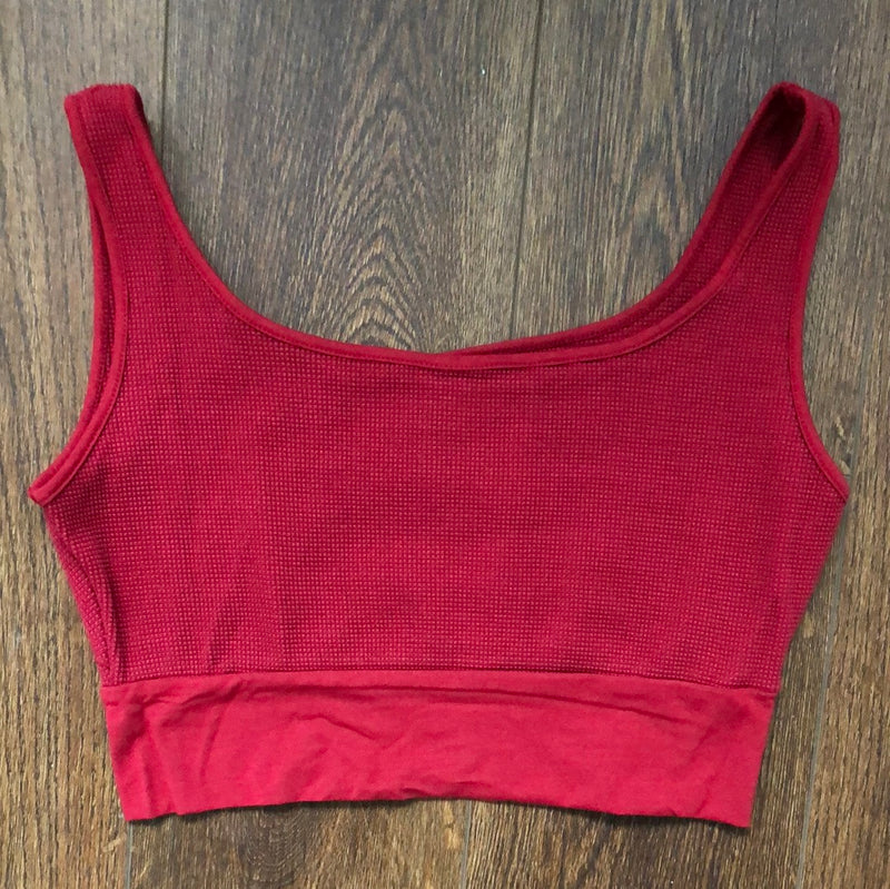 Primrose Crop Tank in Waffle - DAMAGED